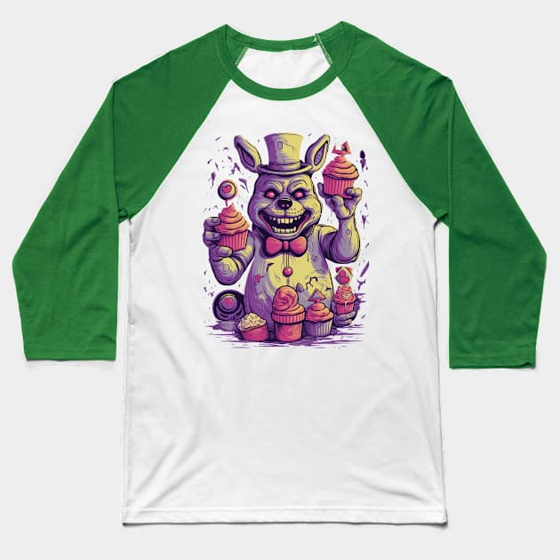 Freddy's FNAF Fan Tee Art Baseball T-Shirt by ABART BY ALEXST 